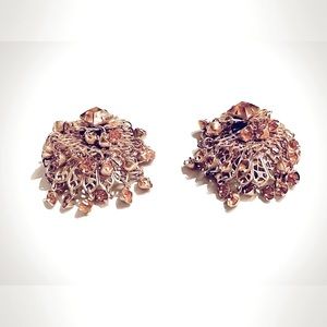 Vintage Amber Clip Earrings